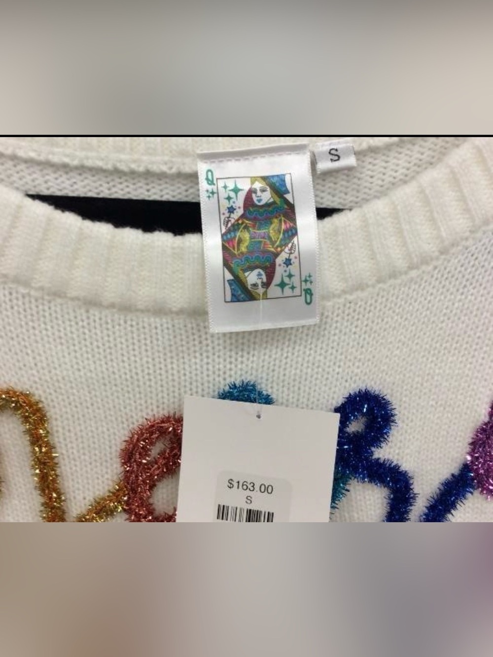 NWT Queen of Sparkles Merry Everything and Happy Always MultiColor Sweater Dress - Picture 2 of 5
